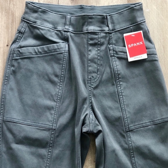 SPANX Stretch Twill Straight Leg Pants, Womens, Hazy Blue‎ Grey Size XS, NEW - Picture 5 of 14